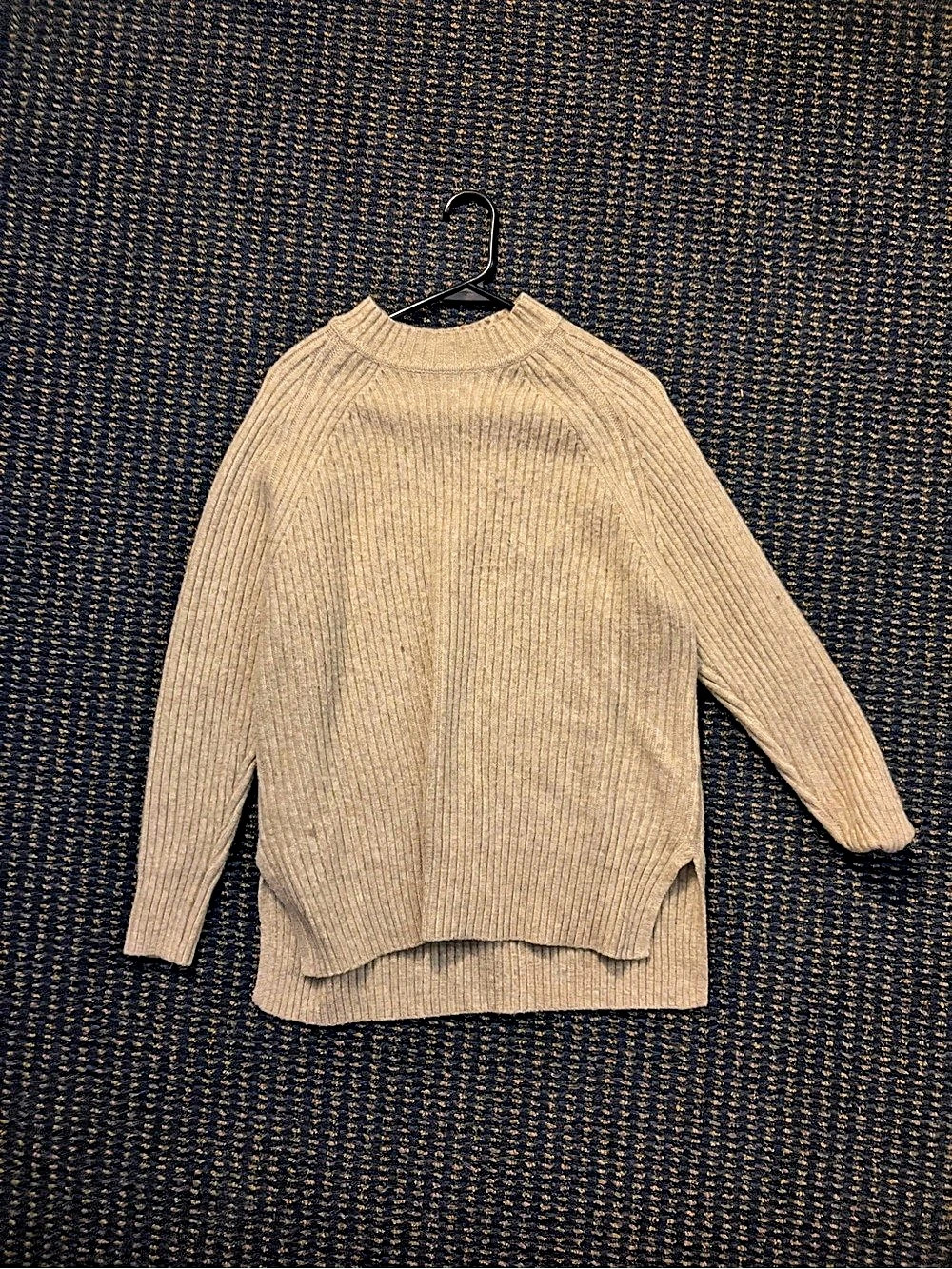 M&S Collection Ribbed Crewneck Sweater in Beige Like New